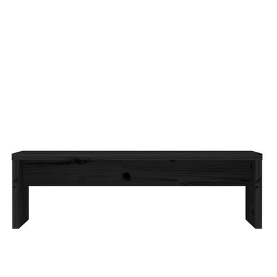 Monitor Stand Black 50x27x15 cm Solid Wood Pine Payday Deals