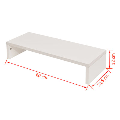 Monitor Stand Engineered Wood 60x23.5x12 cm White Payday Deals