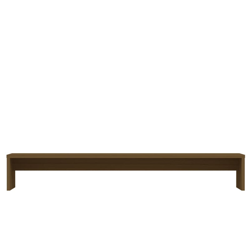 Monitor Stand Honey Brown 100x27x15 cm Solid Wood Pine Payday Deals