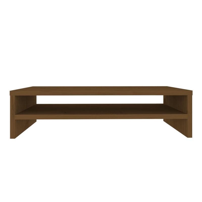 Monitor Stand Honey Brown 50x24x13 cm Solid Wood Pine Payday Deals