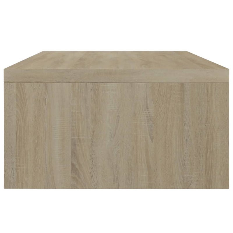 Monitor Stand White and Sonoma Oak 42x24x13 cm Engineered Wood Payday Deals
