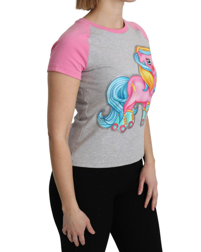 Moschino Couture Crew Neck T-shirt with My Little Pony Motif 40 IT Women Payday Deals