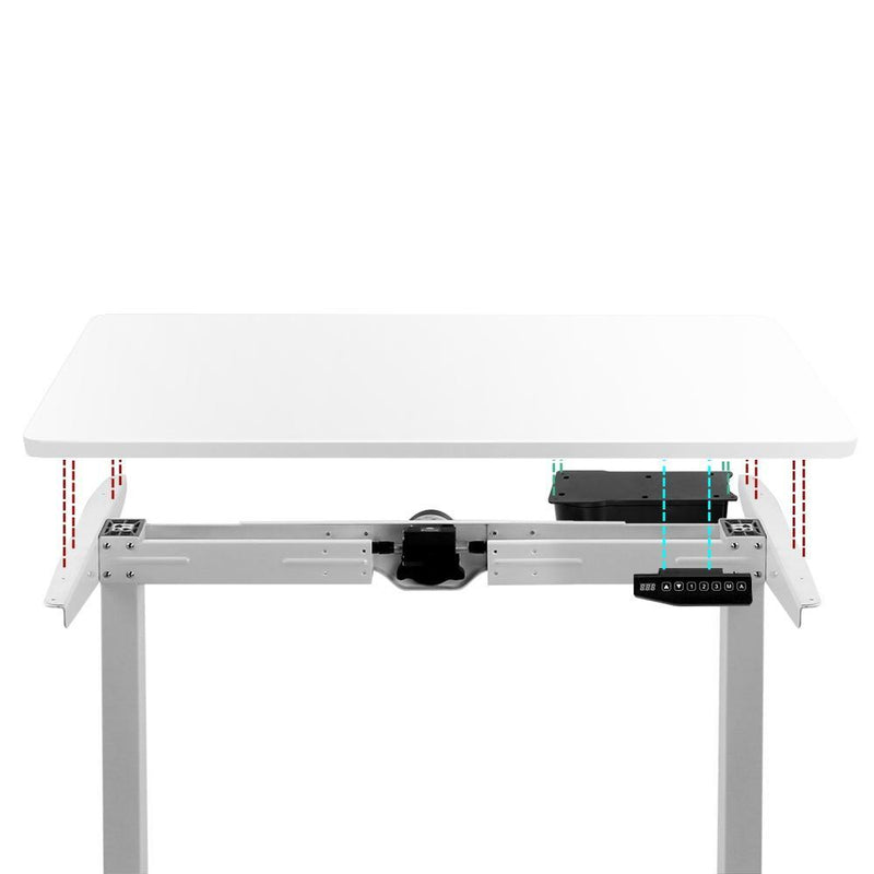Motorised Height Adjustable Standing Desk - White