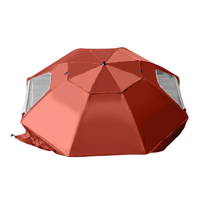 Mountview Beach Umbrella Outdoor Umbrellas Sun Shade Garden Shelter 2.33M Red Payday Deals