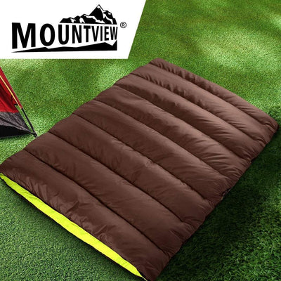 Mountview Double Sleeping Bag Bags Outdoor Camping Hiking Thermal -10 deg Tent Sack Payday Deals