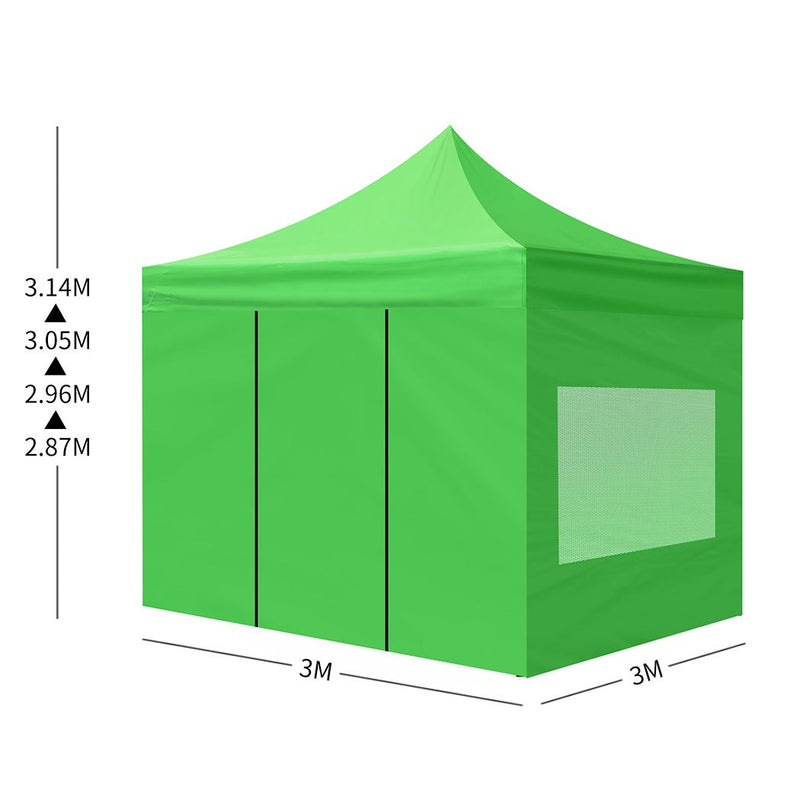 Mountview Gazebo Tent 3x3 Marquee Gazebos Mesh Side Wall Outdoor Camping Canopy Payday Deals