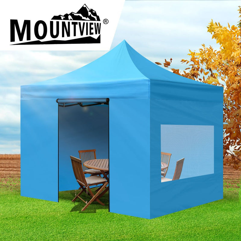 Mountview Gazebo Tent 3x3 Marquee Gazebos Outdoor Camping Canopy Mesh Side Wall Payday Deals