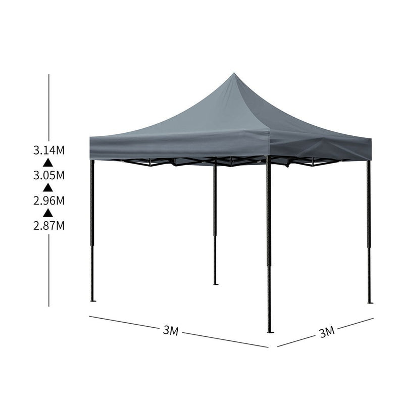 Mountview Gazebo Tent 3x3 Outdoor Marquee Gazebos Camping Canopy Wedding Folding Payday Deals