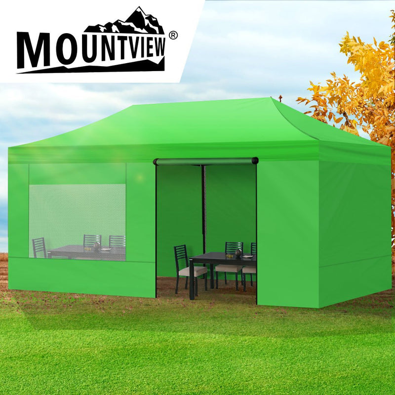 Mountview Gazebo Tent 3x6 Marquee Gazebos Mesh Side Wall Outdoor Camping Canopy Payday Deals