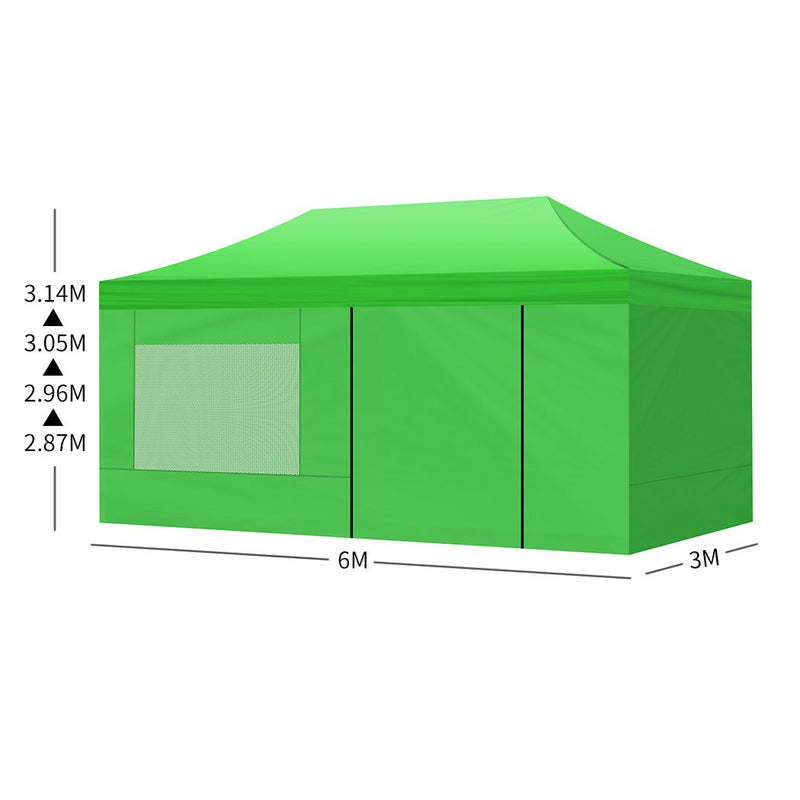 Mountview Gazebo Tent 3x6 Marquee Gazebos Mesh Side Wall Outdoor Camping Canopy Payday Deals