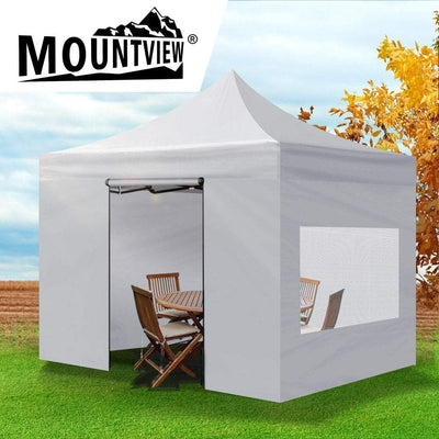 Mountview Gazebo TentOutdoor Marquee Gazebos 3x3 Camping Canopy Mesh Side Wall Payday Deals