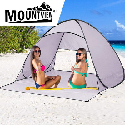 Mountview Pop Up Beach Tent Caming Portable Shelter Shade 4 Person Tents Fish Payday Deals
