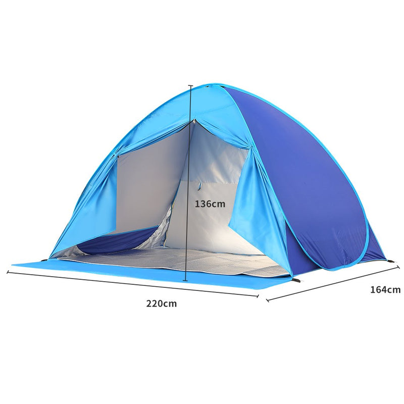 Mountview Pop Up Camping Tent Beach Tents 2-3 Person Hiking Portable Shelter Payday Deals