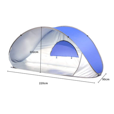 Mountview Pop Up Tent Beach Camping Tents 2-3 Person Hiking Portable Shelter Mat Payday Deals