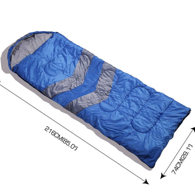 Mountview Single Sleeping Bag Bags Outdoor Camping Hiking Thermal -10 deg Tent Blue Payday Deals