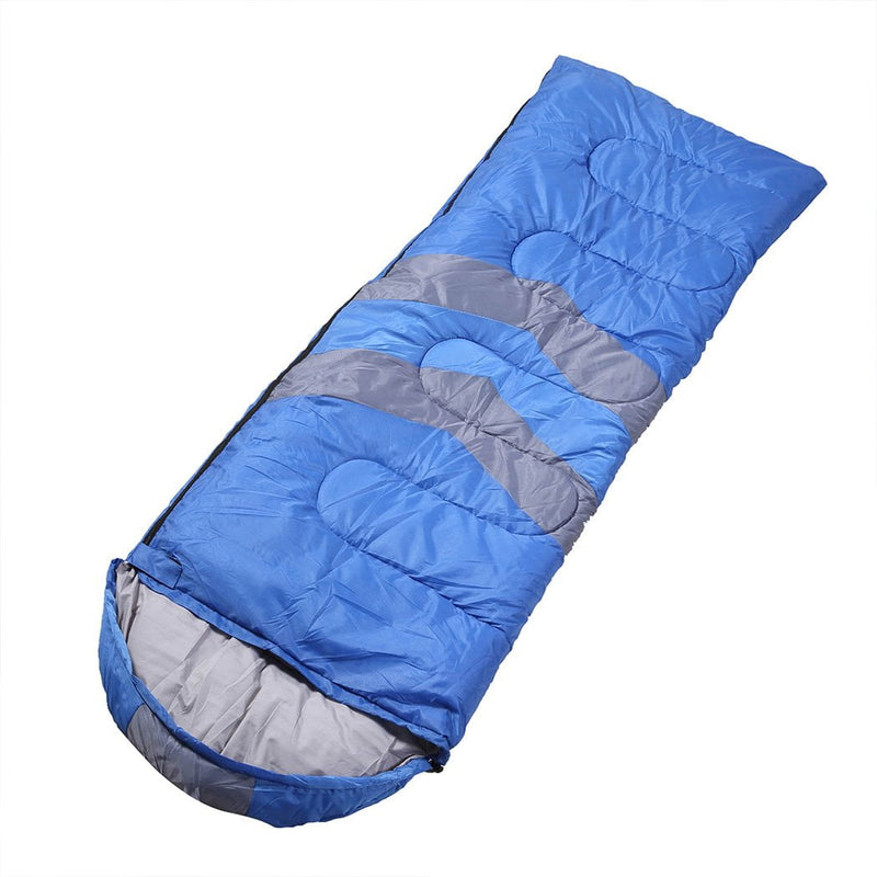 Mountview Single Sleeping Bag Bags Outdoor Camping Hiking Thermal -10 deg Tent Blue Payday Deals