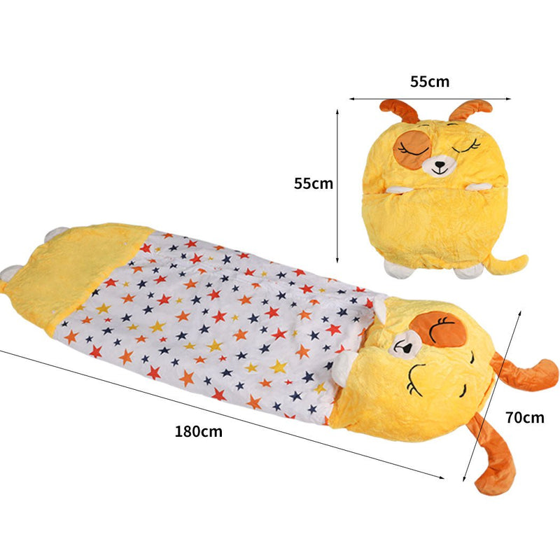 Mountview Sleeping Bag Child Pillow Kids Bags Happy Napper Gift Toy Dog 180cm L Payday Deals