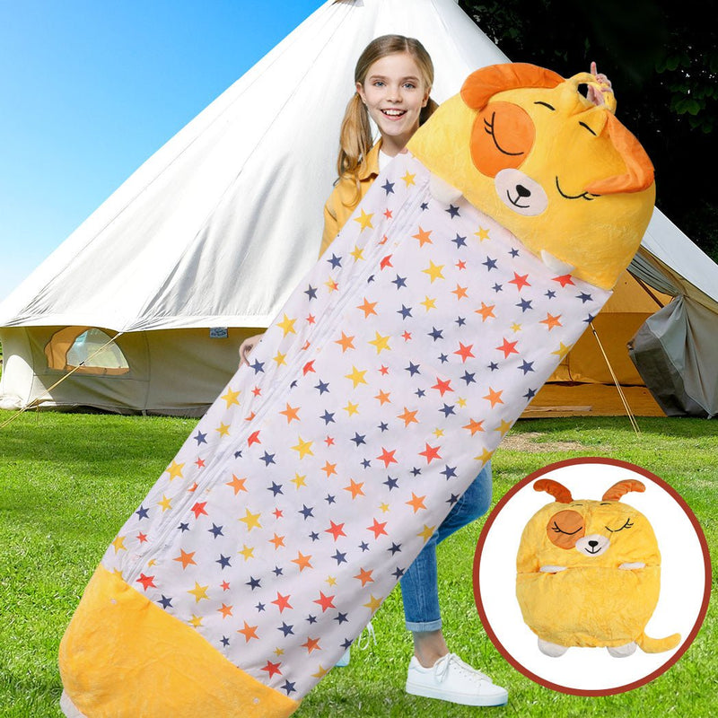 Mountview Sleeping Bag Child Pillow Kids Bags Happy Napper Gift Toy Dog 180cm L Payday Deals