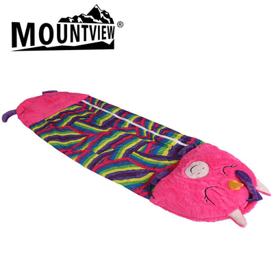 Mountview Sleeping Bag Child Pillow Kids Bags Happy Napper Gift Unicorn 180cm L Payday Deals