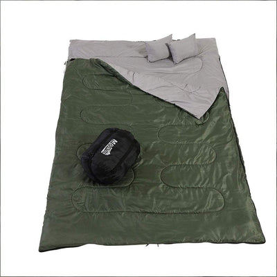Mountview Sleeping Bag Double Bags Outdoor Camping Thermal 0deg-18deg Hiking Tent Payday Deals