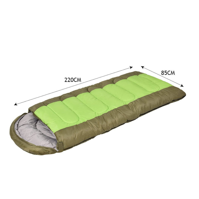 Mountview Sleeping Bag Outdoor Camping Single Bags Hiking Thermal -20 deg Winter Payday Deals