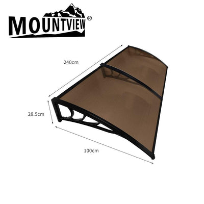 Mountview Window Door Awning Canopy Outdoor Patio Sun Shield Rain Cover 1 X 2.4M Payday Deals