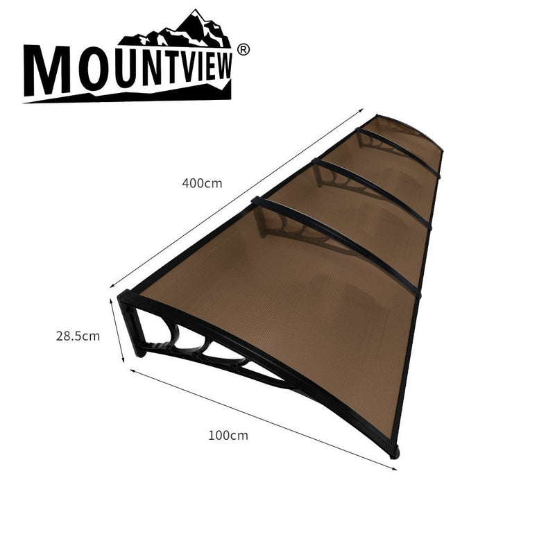 Mountview Window Door Awning Canopy Outdoor Patio Sun Shield Rain Cover 1MX4M Payday Deals