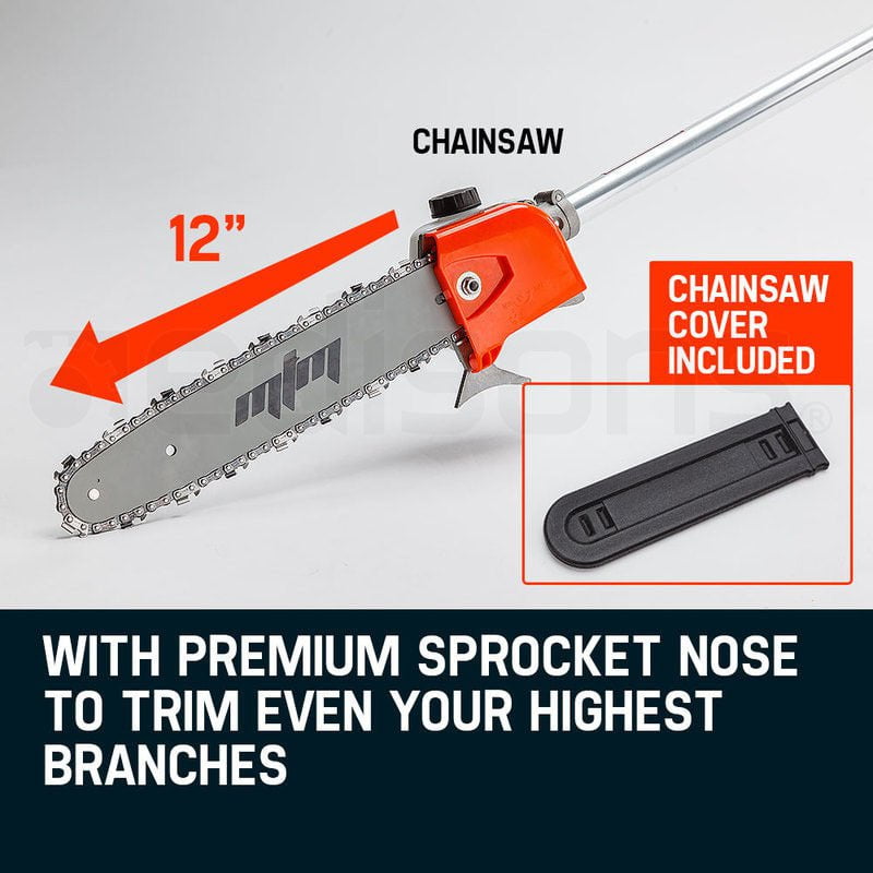 MTM 62CC Long Reach Pole Chainsaw Hedge Trimmer Pruner Chain Saw Cutter Multi Tool Payday Deals