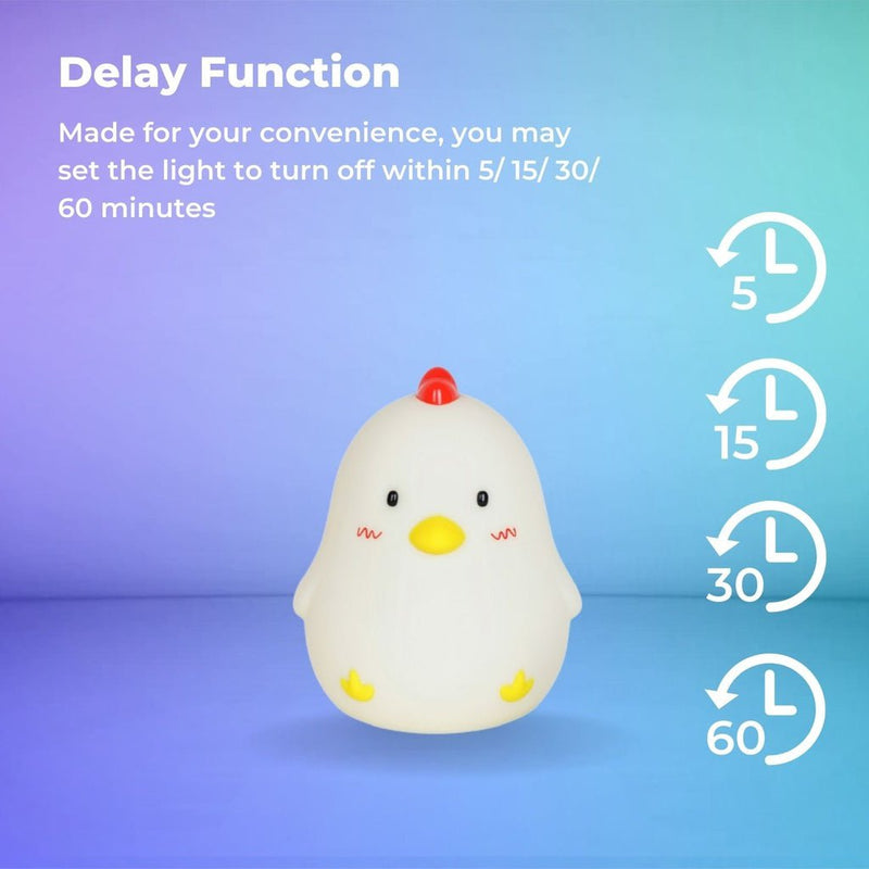 Muid Sleepy Chicken Night Lamp Function Only White HM--103-MUID Payday Deals