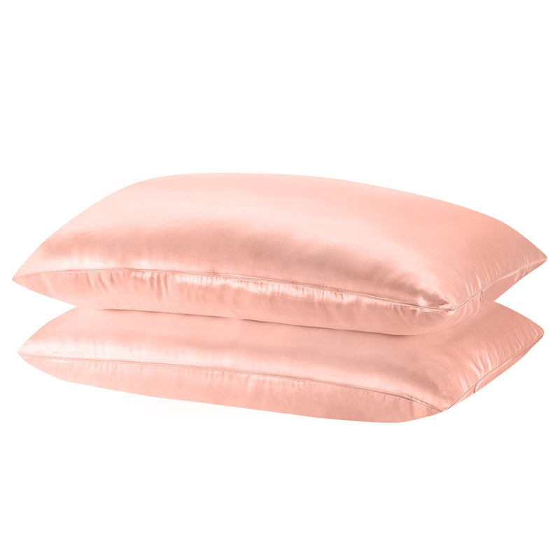 MULBERRY SILK PILLOW CASE TWIN PACK - SIZE: 51X76CM - BLUSH Payday Deals