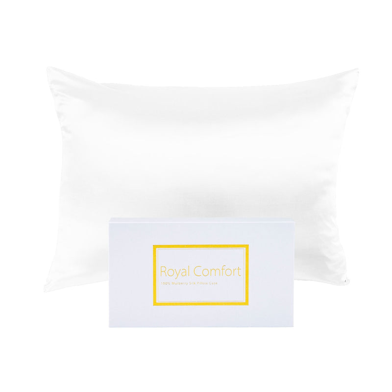 MULBERRY SILK PILLOW CASE TWIN PACK - SIZE: 51X76CM - WHITE Payday Deals