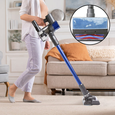 MyGenie H20 PRO Wet Mop 2-IN-1 Cordless Stick Vacuum Cleaner Handheld Recharge Blue Payday Deals