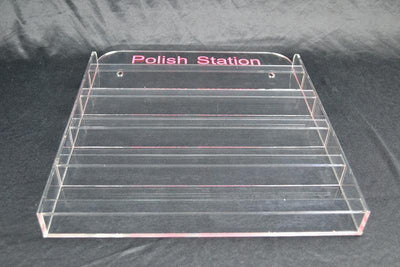 Nail Polish Display 5mm Acrylic Stand Wall Mount Holds 60-65