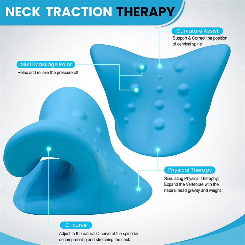 Neck Traction Pillow Neck Stretcher Original Cloud Shape Cervical Pain Relief Payday Deals