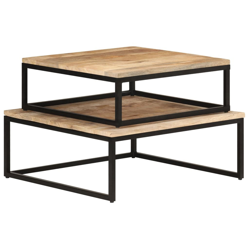 Nesting Coffee Tables 2 pcs Solid Mango Wood Payday Deals