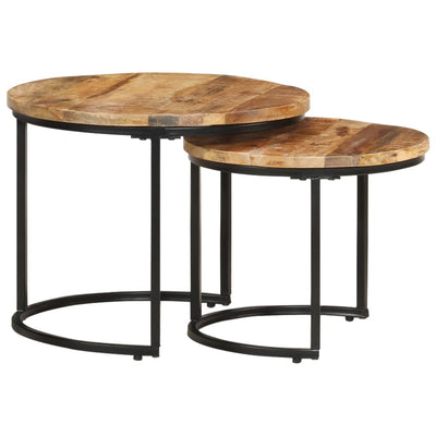 Nesting Tables 2 pcs Solid Wood Mango Payday Deals