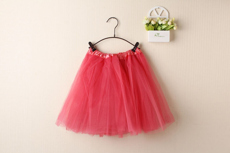 New Adults Tulle Tutu Skirt Dressup Party Costume Ballet Womens Girls Dance Wear, Watermelon Red, Kids Payday Deals