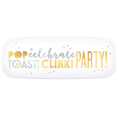New Years Eve Party Plastic Serving Platter