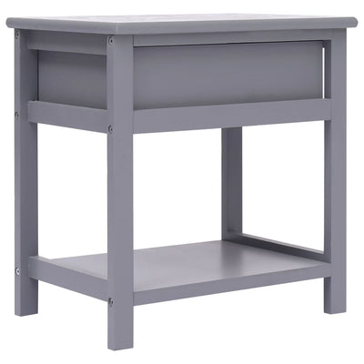 Nightstands 2 pcs Grey 40x29x42 cm Paulownia Wood Payday Deals