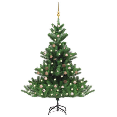 Nordmann Fir Artificial Christmas Tree LED&Ball Set Green 120cm Payday Deals