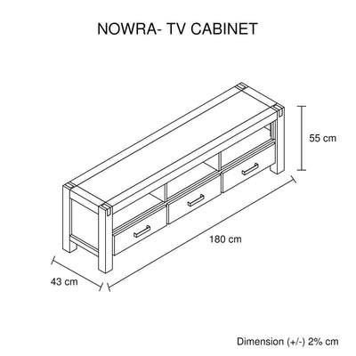 Nowra 3 Drawer Large Tv Unit