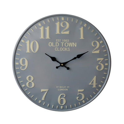 Embossed Number 15'' Metal Clock