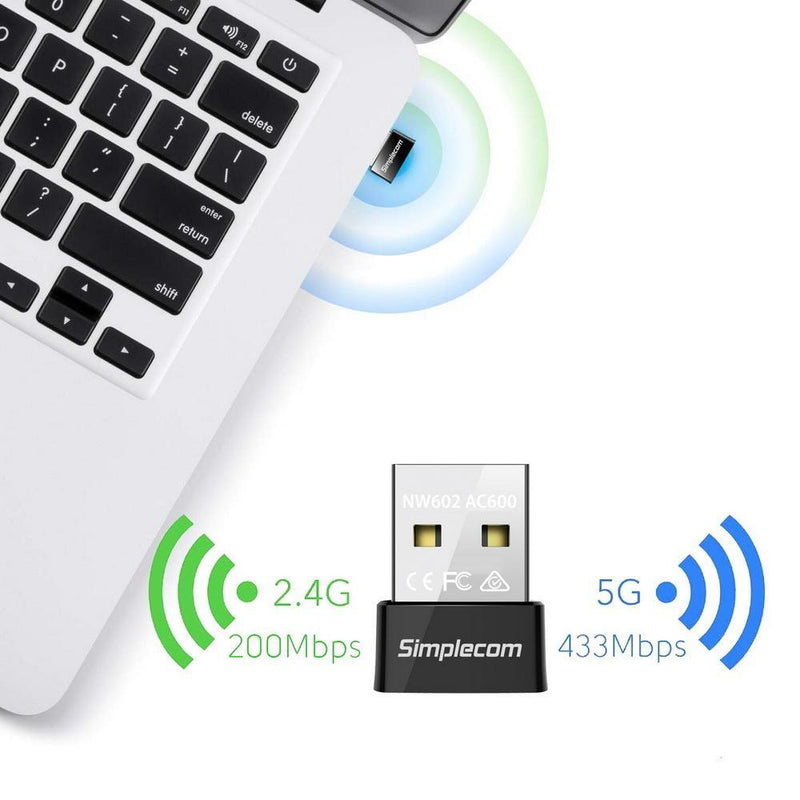 Simplecom NW602 AC600 Dual Band Nano USB WiFi Wireless Adapter Payday Deals