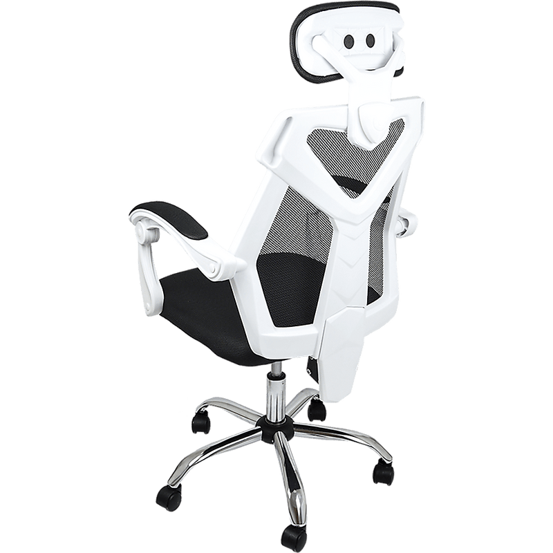 Office Chair Gaming Computer Chairs Mesh Back Foam Seat - White Payday Deals