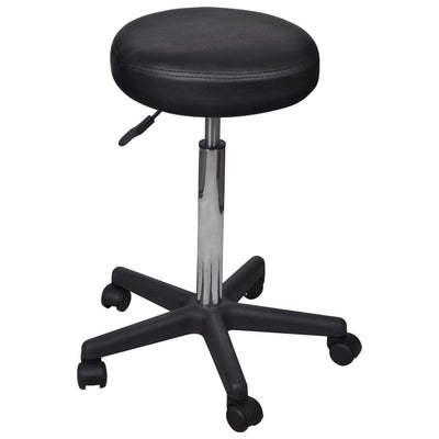 Office Stools 2 pcs Black 35.5x98 cm Faux Leather Payday Deals