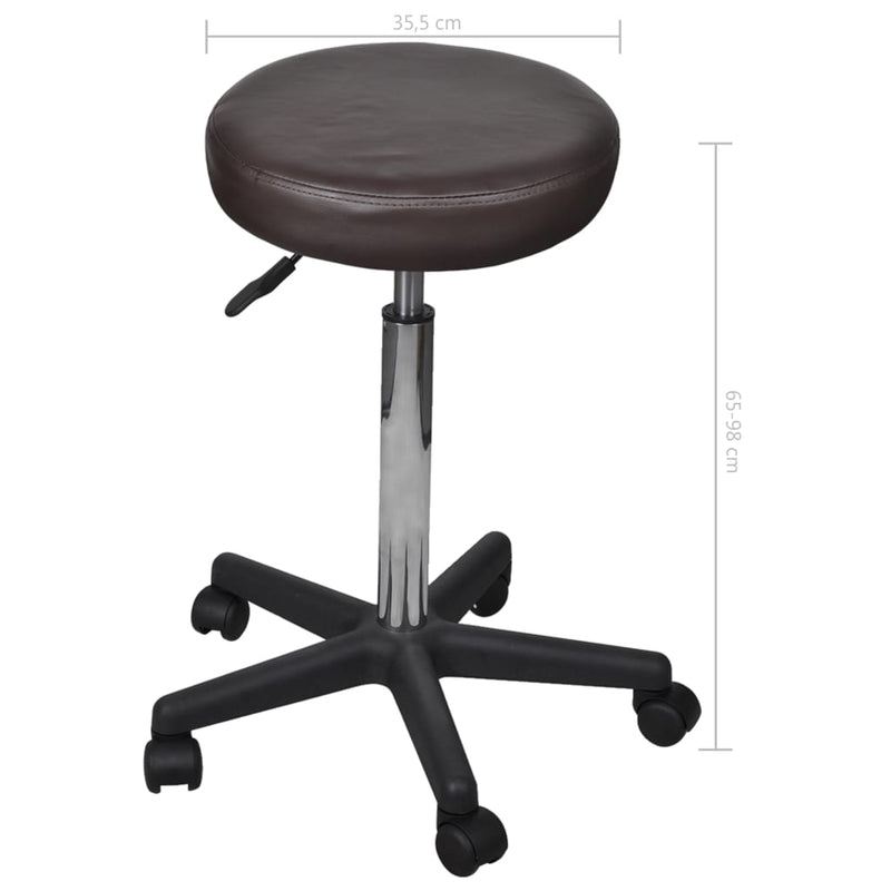 Office Stools 2 pcs Brown 35.5x98 cm Faux Leather Payday Deals