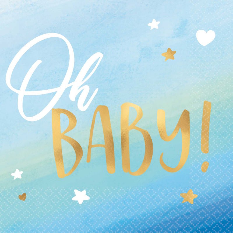 Oh Baby Blue Baby Shower 8 Guest Deluxe Tableware Party Pack Payday Deals