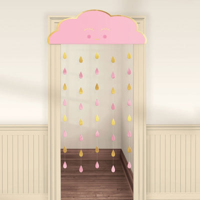 Oh Baby Girl Pink Happy Cloud Door Curtain Payday Deals