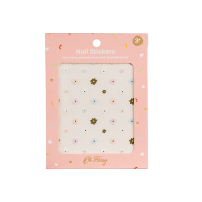 Oh Flossy Childrens Kids Non Toxic Adhesive Flowers Nail Sticker Set