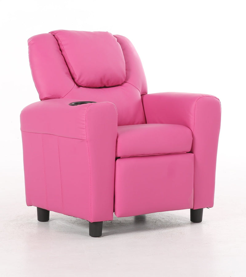 Oliver Kids Recliner Chair Sofa Children Lounge Couch PU Armchair - Pink Payday Deals